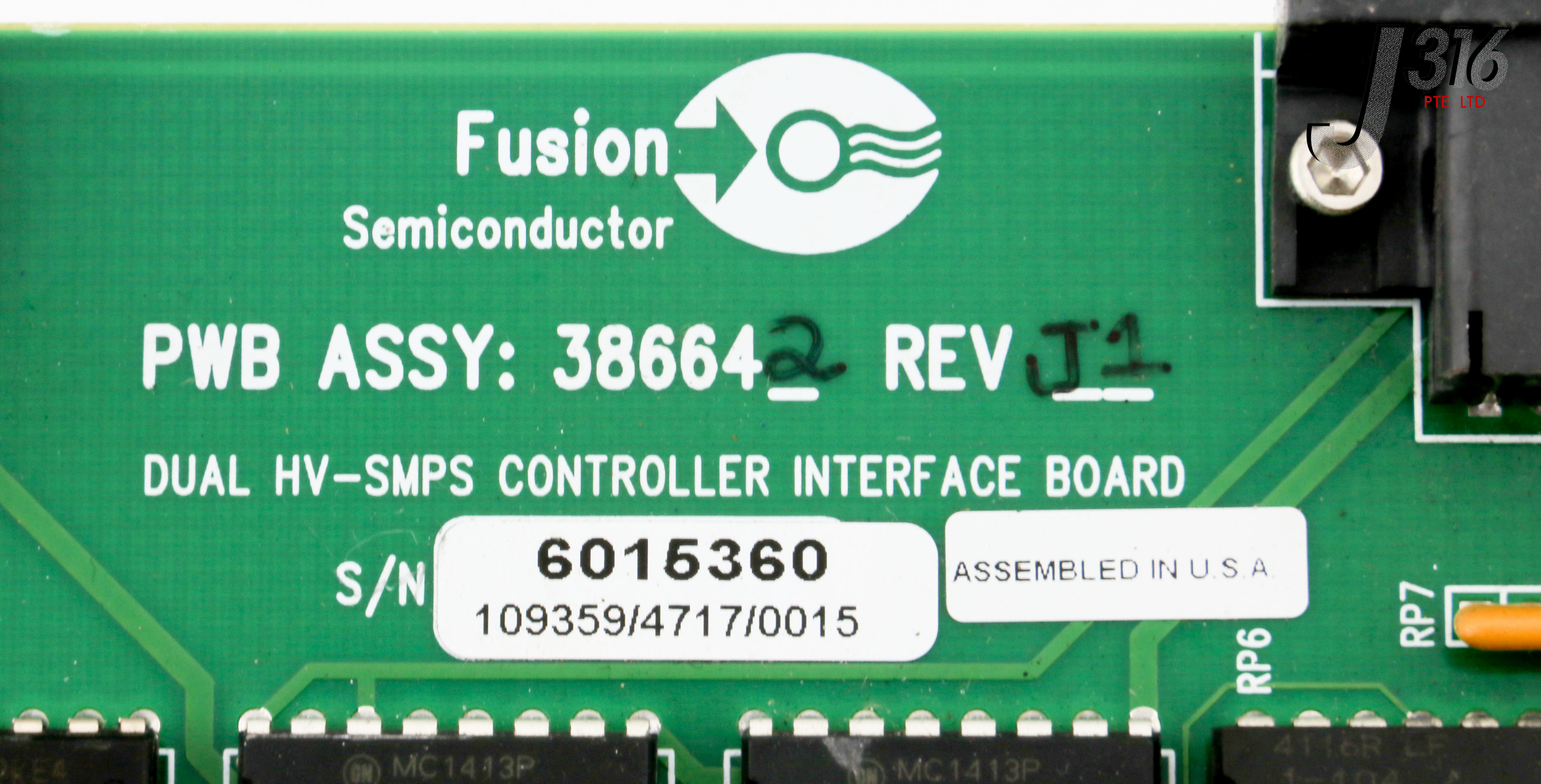 テーブル 26915 FUSION SEMICONDUCTOR PCB, DUAL HV-SMPS CTLR I/F BD (PARTS